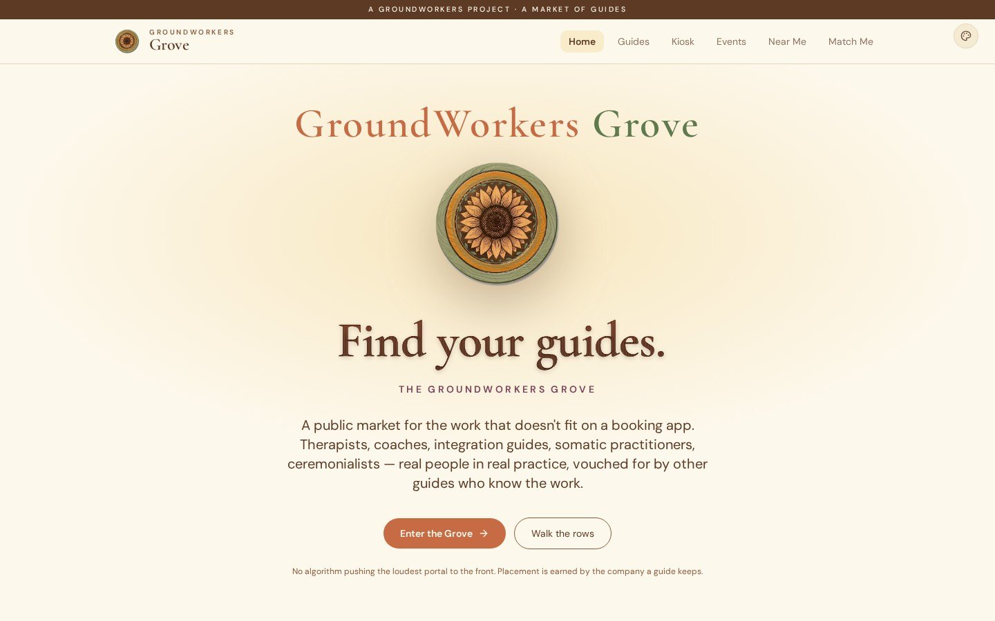 The Grove homepage