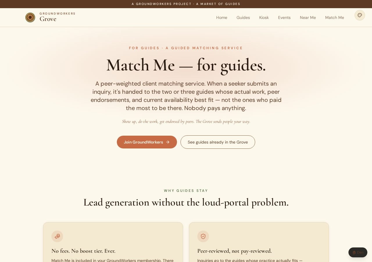 The Grove information page for practitioners