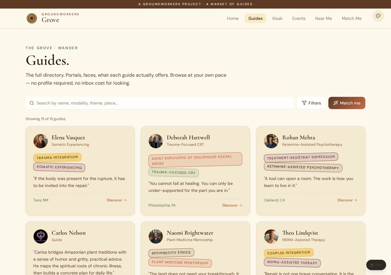 The Grove practitioner directory